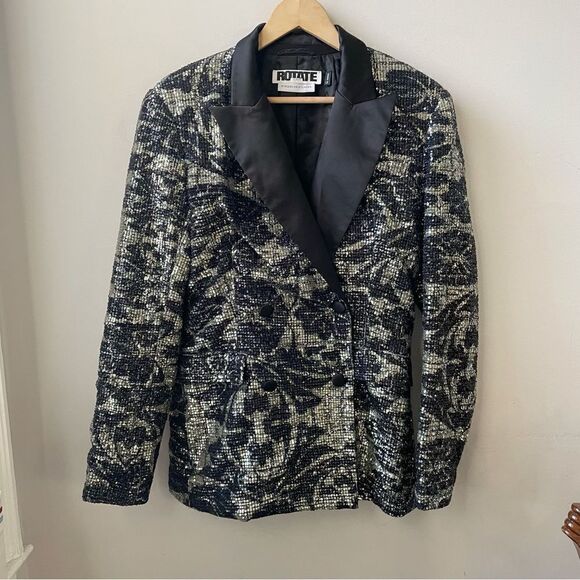 ROTATE Birger Christensen Augustina Sequin Blazer - Picture 4 of 10